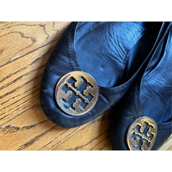 Tory Burch Reva black leather flats - Picture 2 of 5